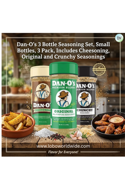 Dan-O's, 3 Bottle Seasoning Set (Variety Pack)