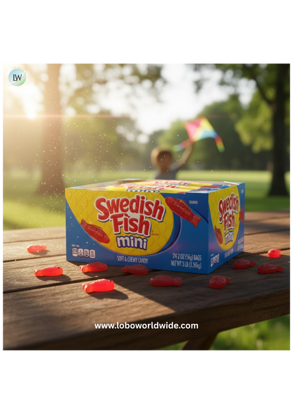 Swedish Fish Mini Soft & Chewy Candy Snack Packs, 24 pk./2 oz