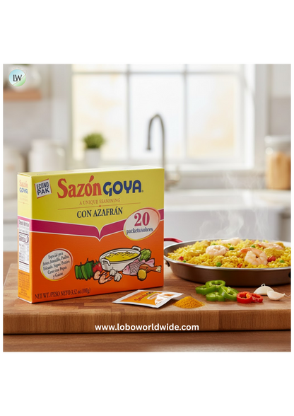 Goya 3.52 oz. Sazon with Saffron Seasoning Packets - 20/Box