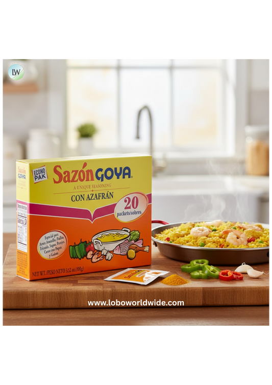 Goya 3.52 oz. Sazon with Saffron Seasoning Packets - 20/Box