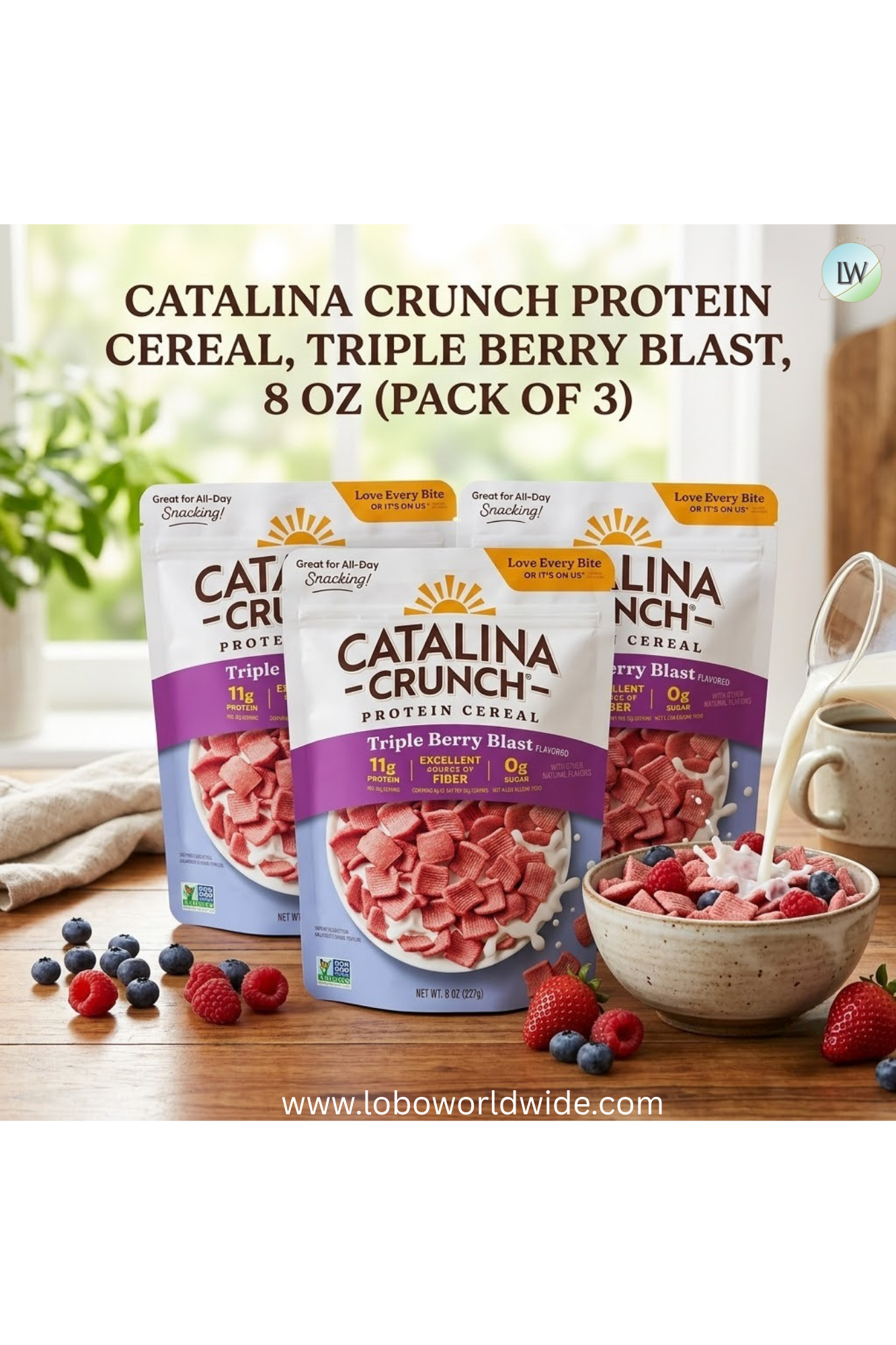 Catalina Crunch Protein Cereal, 8 oz (Pack of 3)