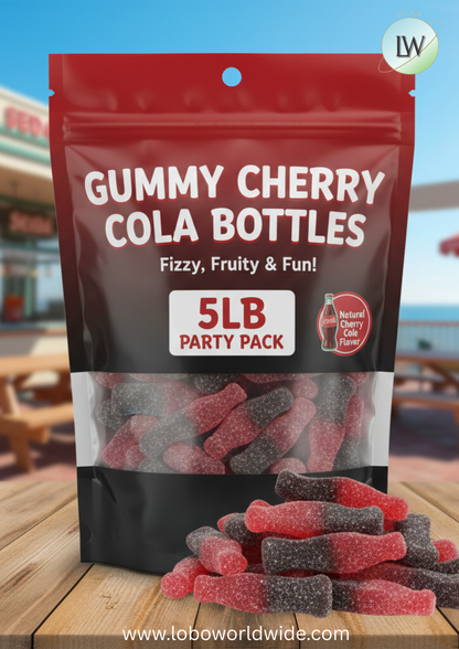 Gummy Cherry Cola Bottles(Various Sizes)