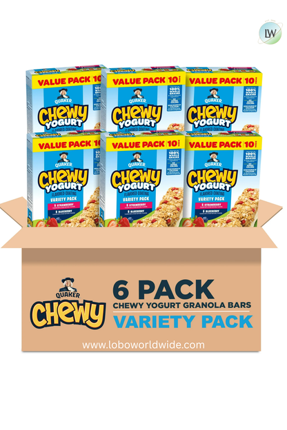 Quaker Chewy Yogurt Strawberry and Blueberry Variety Pack, 12.3 oz, 10 Count