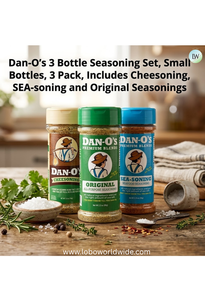 Dan-O's, 3 Bottle Seasoning Set (Variety Pack)