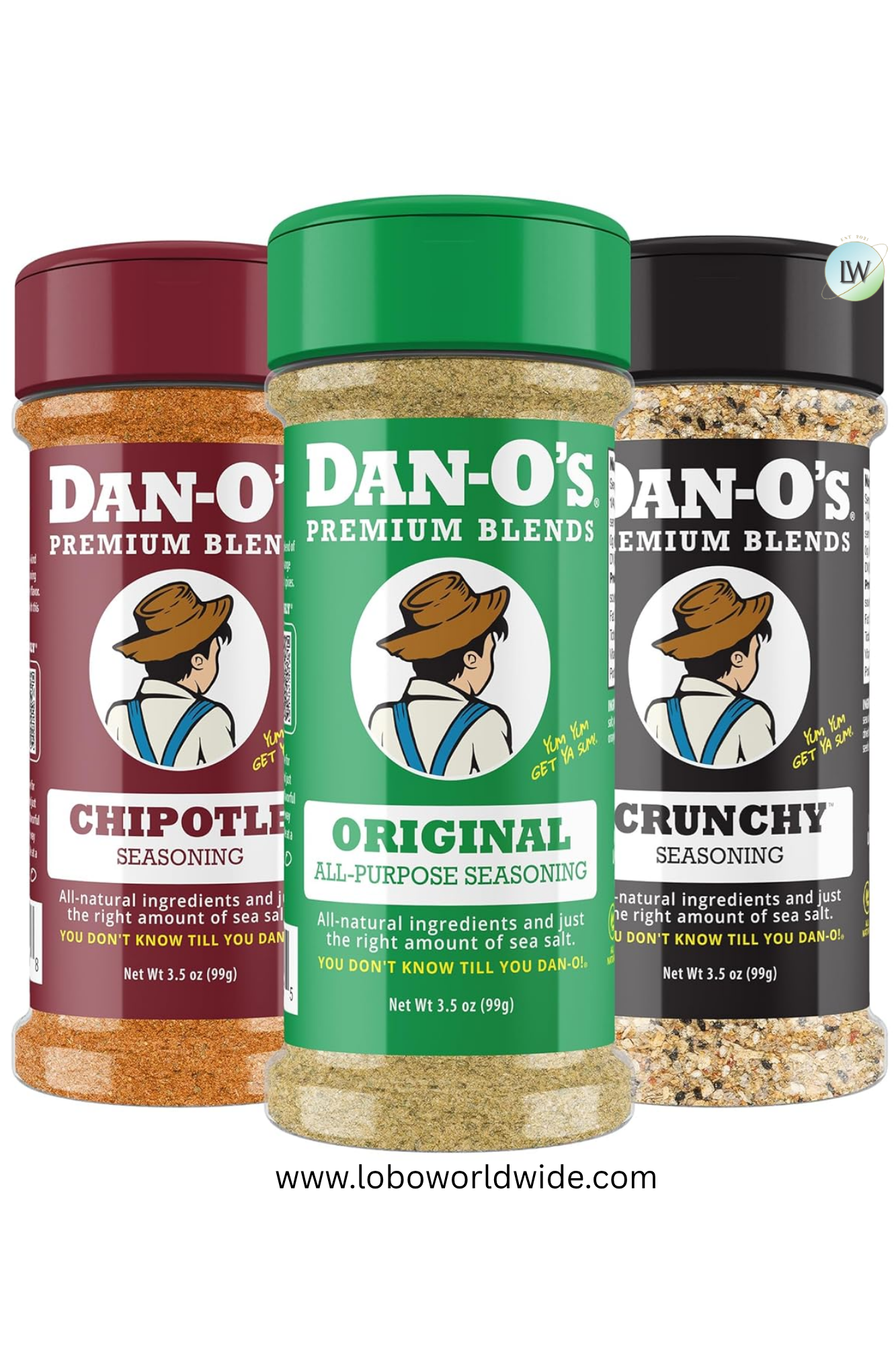 Dan-O's, 3 Bottle Seasoning Set (Variety Pack)