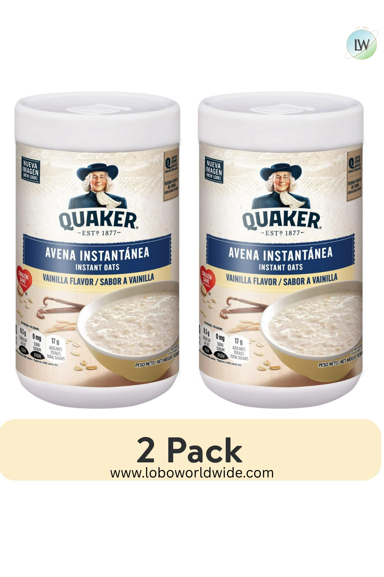 Quaker Vanilla Instant Oats (Pack of 2)