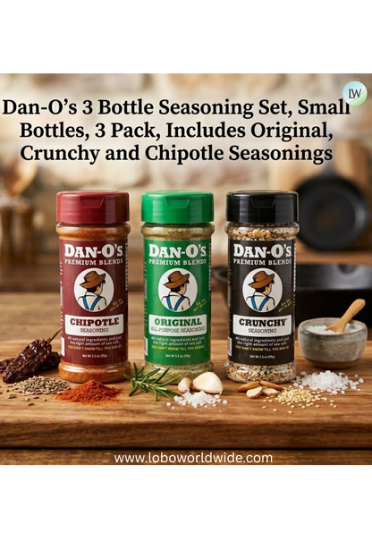 Dan-O's, 3 Bottle Seasoning Set (Variety Pack)