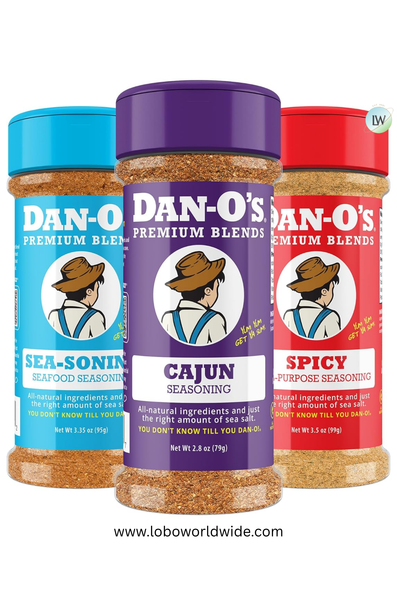 Dan-O's, 3 Bottle Seasoning Set (Variety Pack)