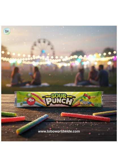 Sour Punch Rainbow Straws, 2oz Tray
