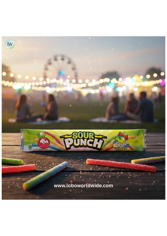 Sour Punch Rainbow Straws, 2oz Tray