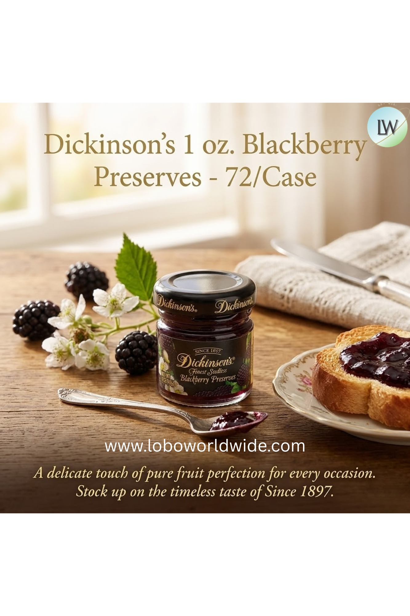 Dickinson's 1 oz. Fruit Spreads - 72/case
