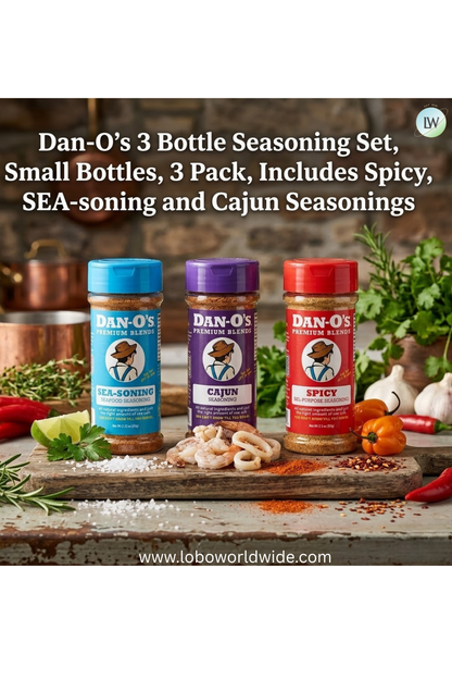 Dan-O's, 3 Bottle Seasoning Set (Variety Pack)