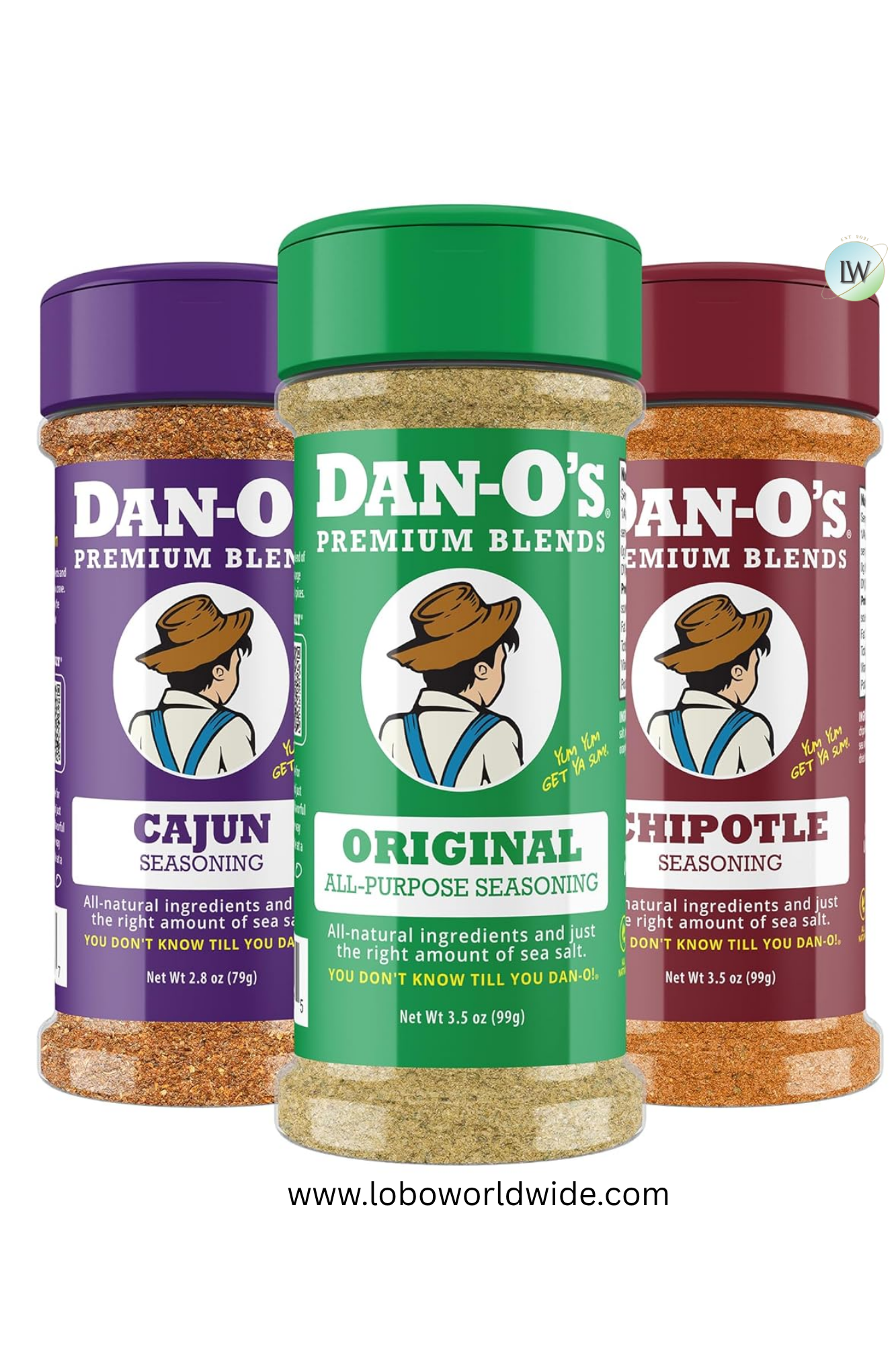 Dan-O's, 3 Bottle Seasoning Set (Variety Pack)
