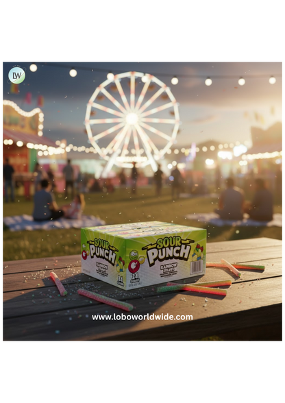 Sour Punch Rainbow Straws, 2oz Tray