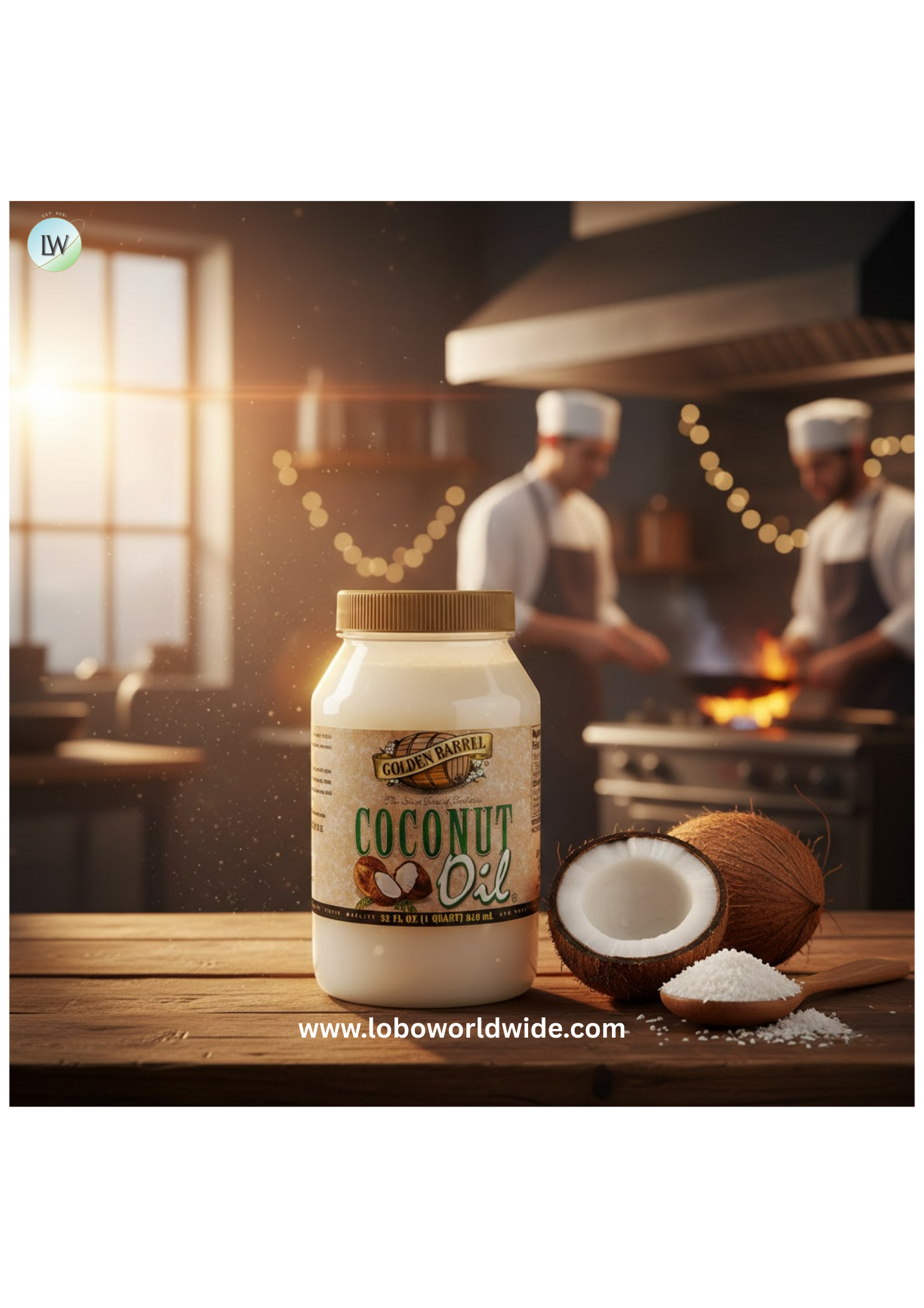 Golden Barrel 32 oz. Coconut Oil - 12/Case