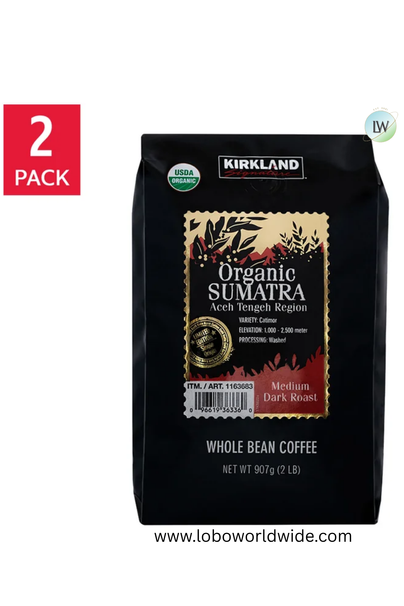 Kirkland Signature Coffee, Medium Roast, 2.5 lbs