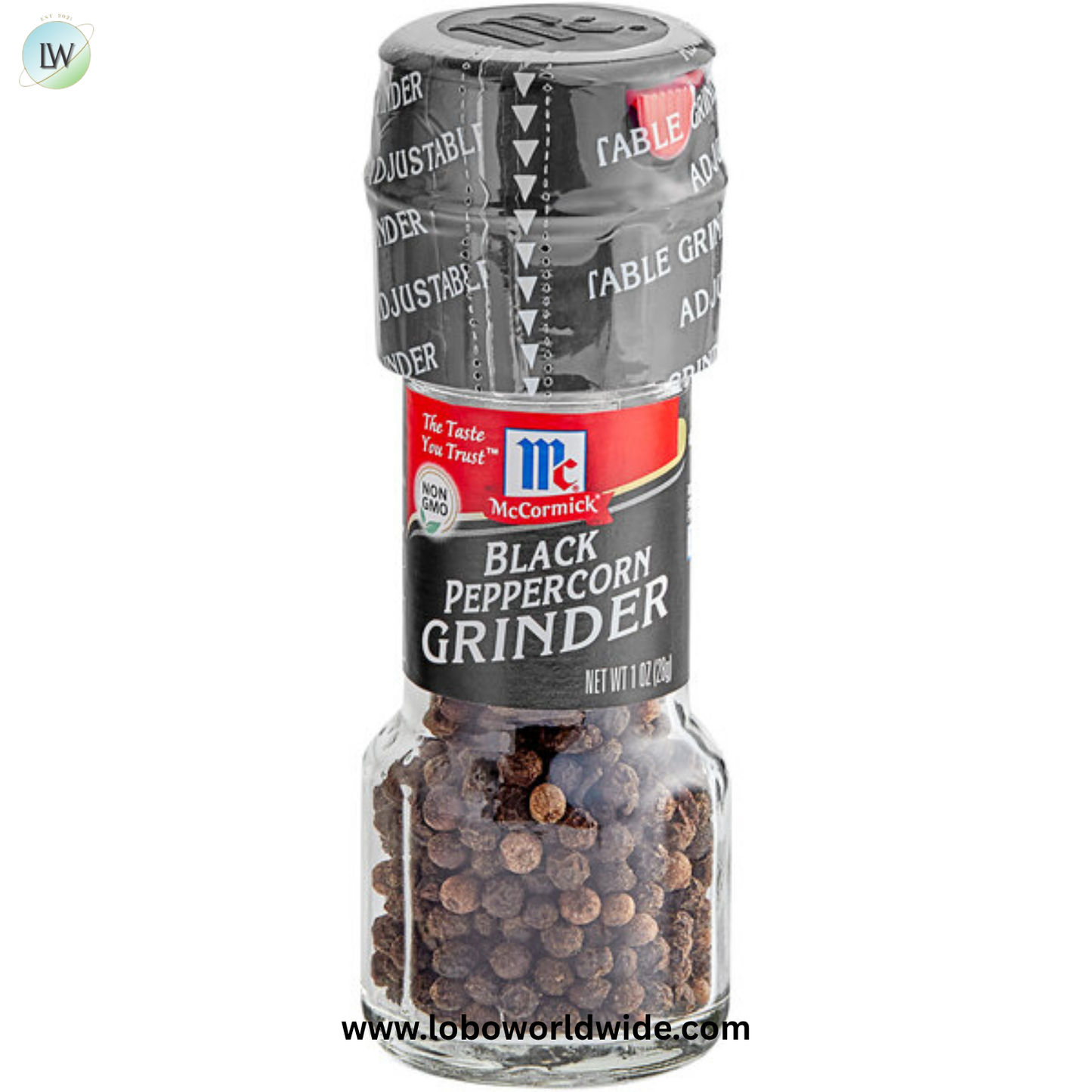 McCormick Black Peppercorn Grinder 1.24 oz. - 6/Pack