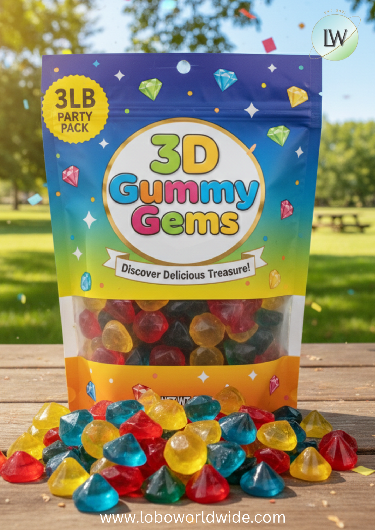 3D Gummy Gems(Various Sizes)