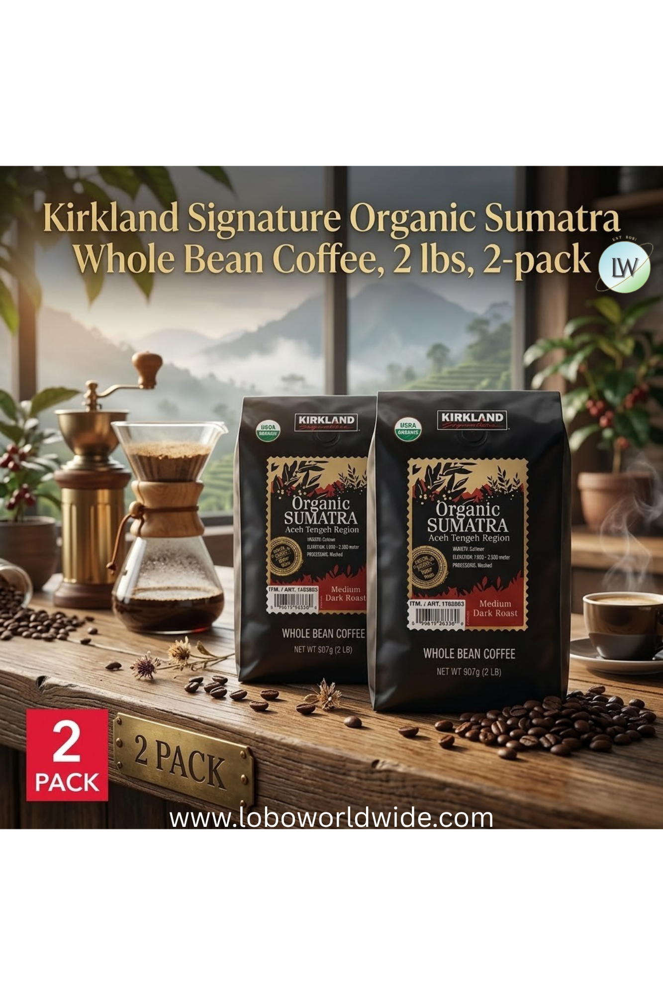 Kirkland Signature Coffee, Medium Roast, 2.5 lbs