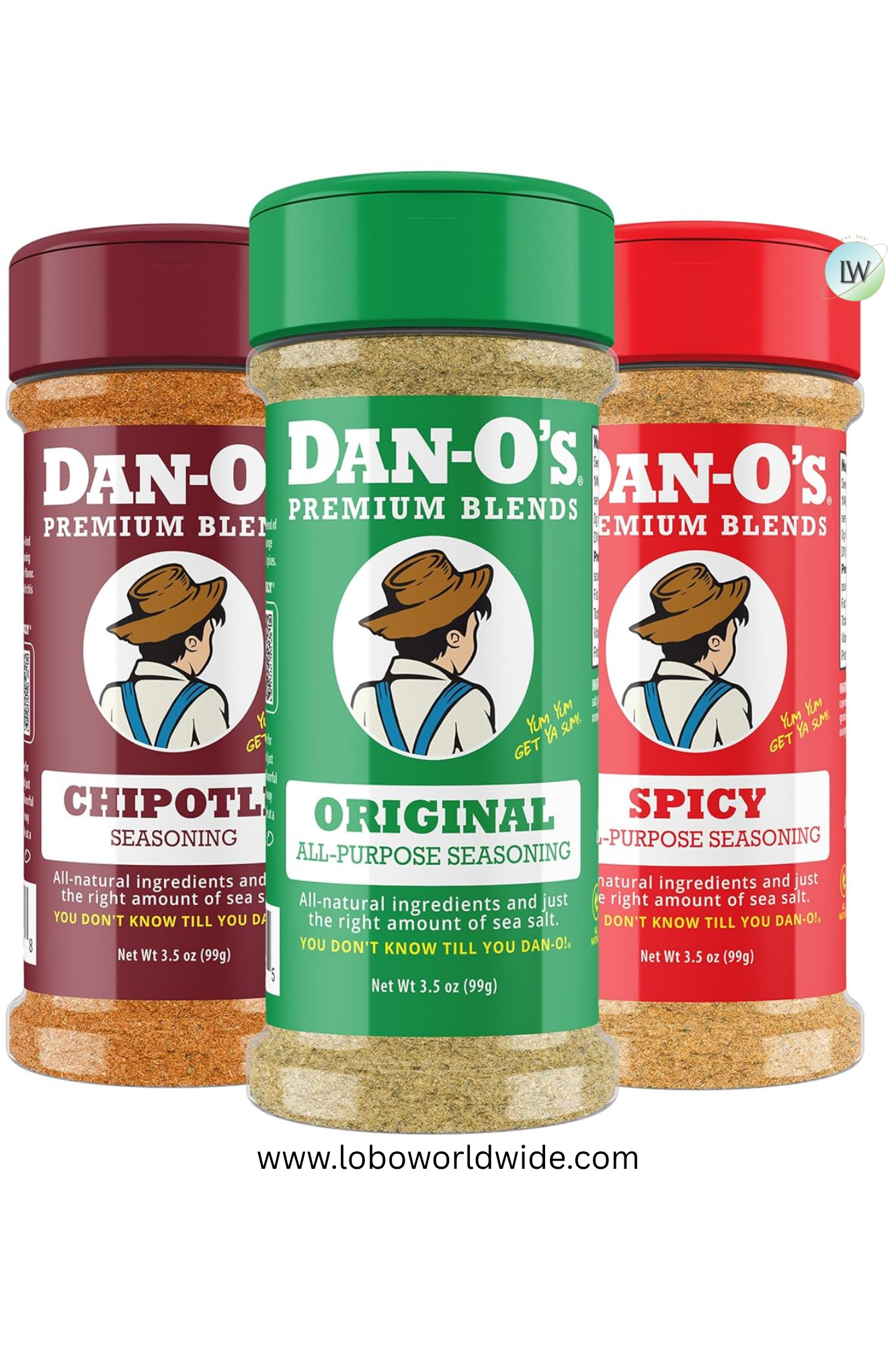 Dan-O's, 3 Bottle Seasoning Set (Variety Pack)