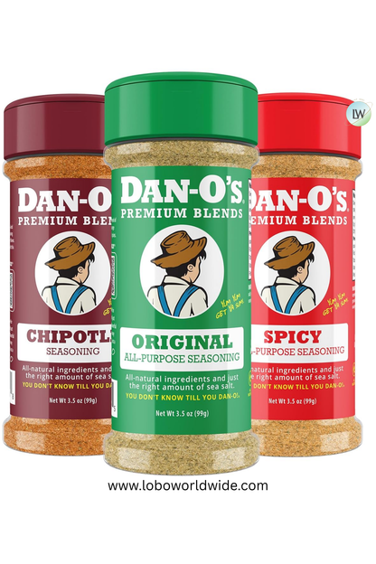 Dan-O's, 3 Bottle Seasoning Set (Variety Pack)