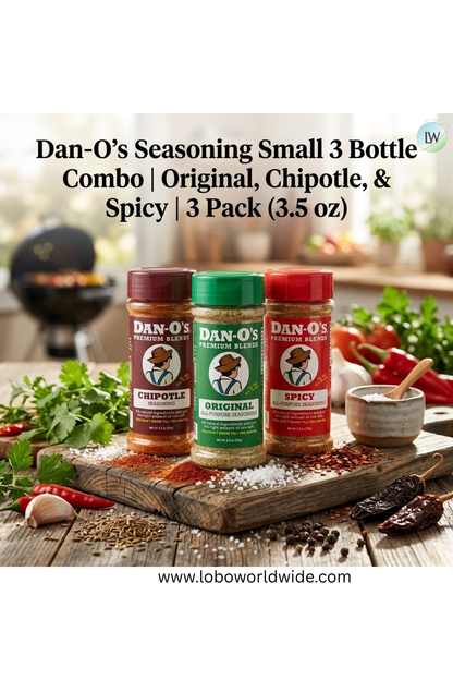 Dan-O's, 3 Bottle Seasoning Set (Variety Pack)