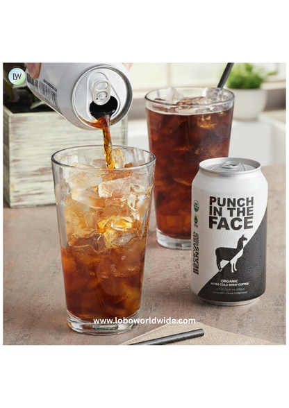 Backyard Beans 12 fl. oz. Organic Nitro Punch in the Face Cold Brew Coffee - 12/Case
