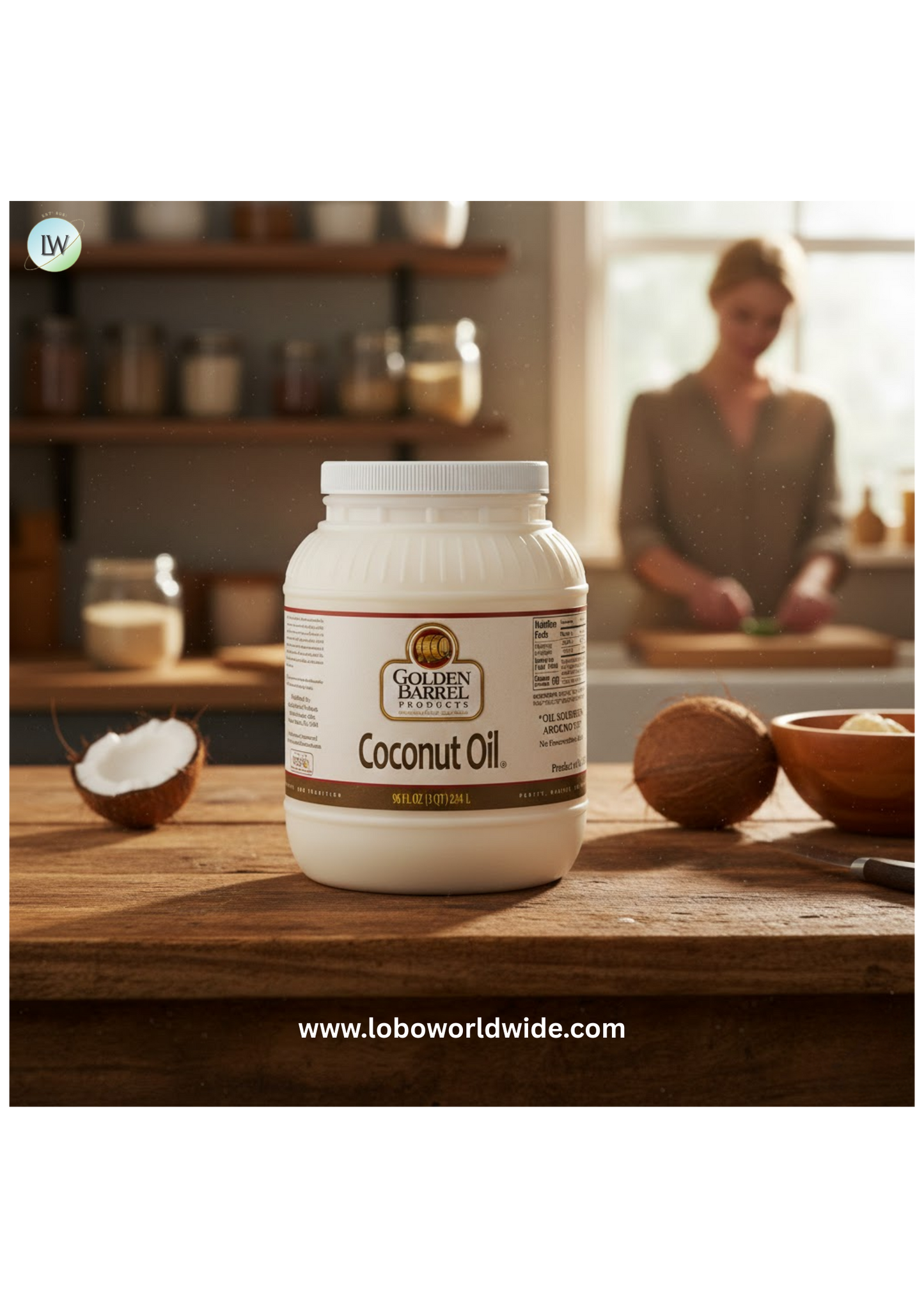 Golden Barrel 96 fl. oz. (6 lb.) Coconut Oil