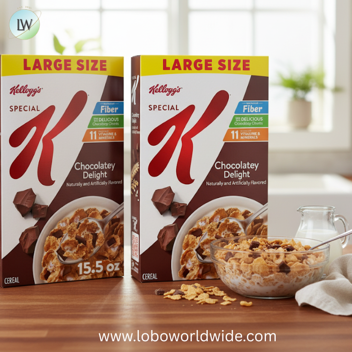 Kellogg's Special K Chocolatey Delight Breakfast Cereal, Good Source of Fiber, Large Size, 15.5OZ