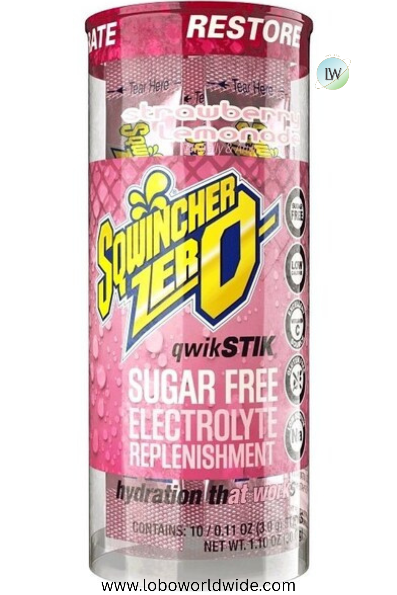 Sqwincher Mix, Sugar-Free, Powder, Strawberry - (Pack of 12)