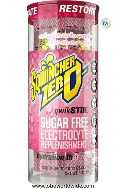 Sqwincher Mix, Sugar-Free, Powder, Strawberry - (Pack of 12)