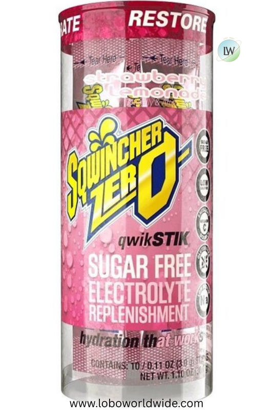 Sqwincher Mix, Sugar-Free, Powder, Strawberry - (Pack of 12)