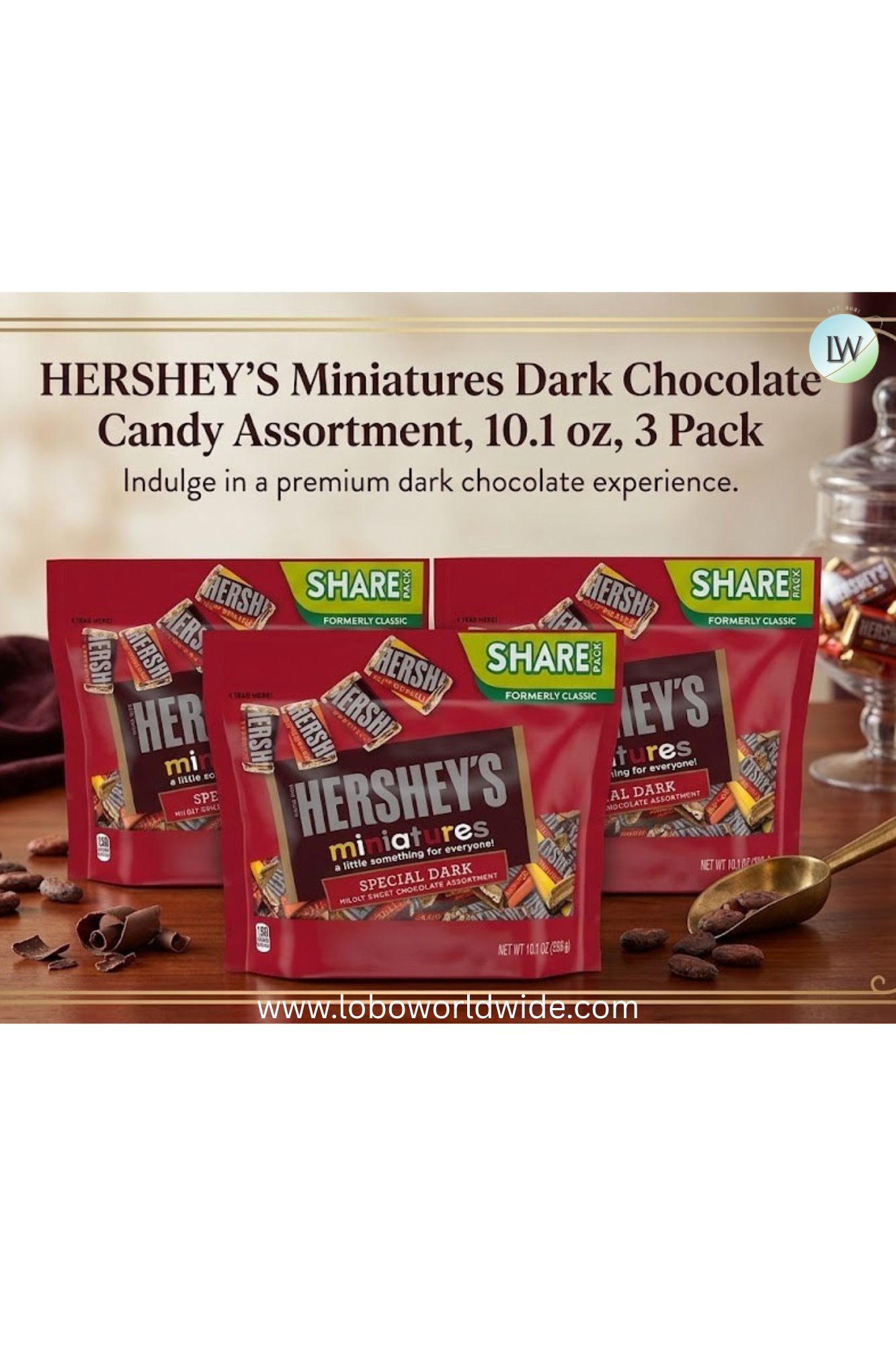 HERSHEY'S SPECIAL DARK Miniatures Assorted Dark Chocolate Candy Share Pack, 10.1 Oz