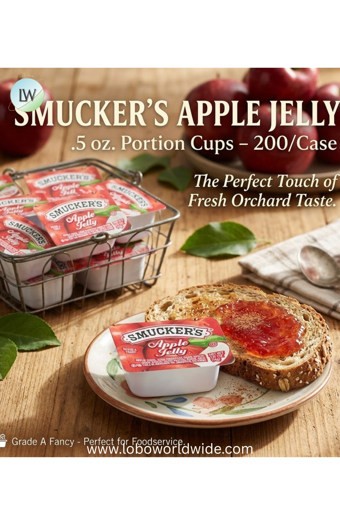 Smucker's Fruit Spreads 0.5 oz. Portion Cups - 200/Case