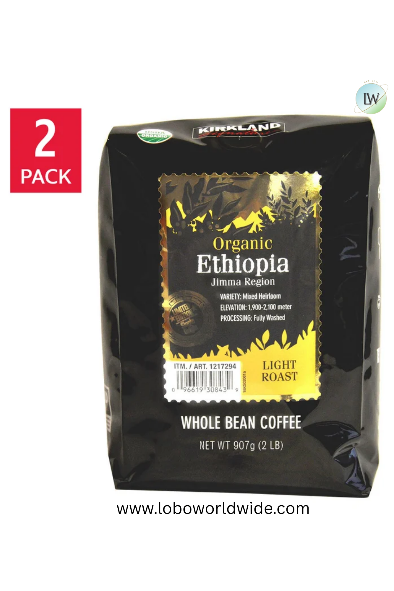 Kirkland Signature Coffee, Medium Roast, 2.5 lbs