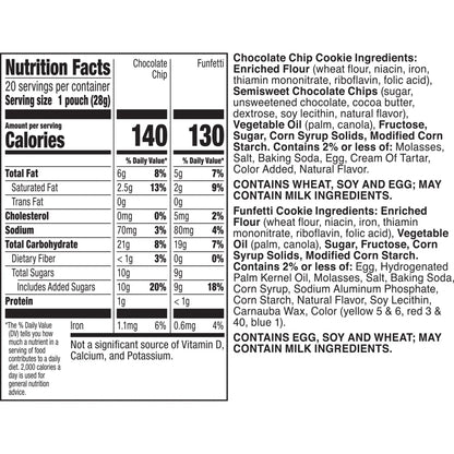 Pillsbury Chocolate Chip and Funfetti Mini Soft Baked Cookies 20 Count