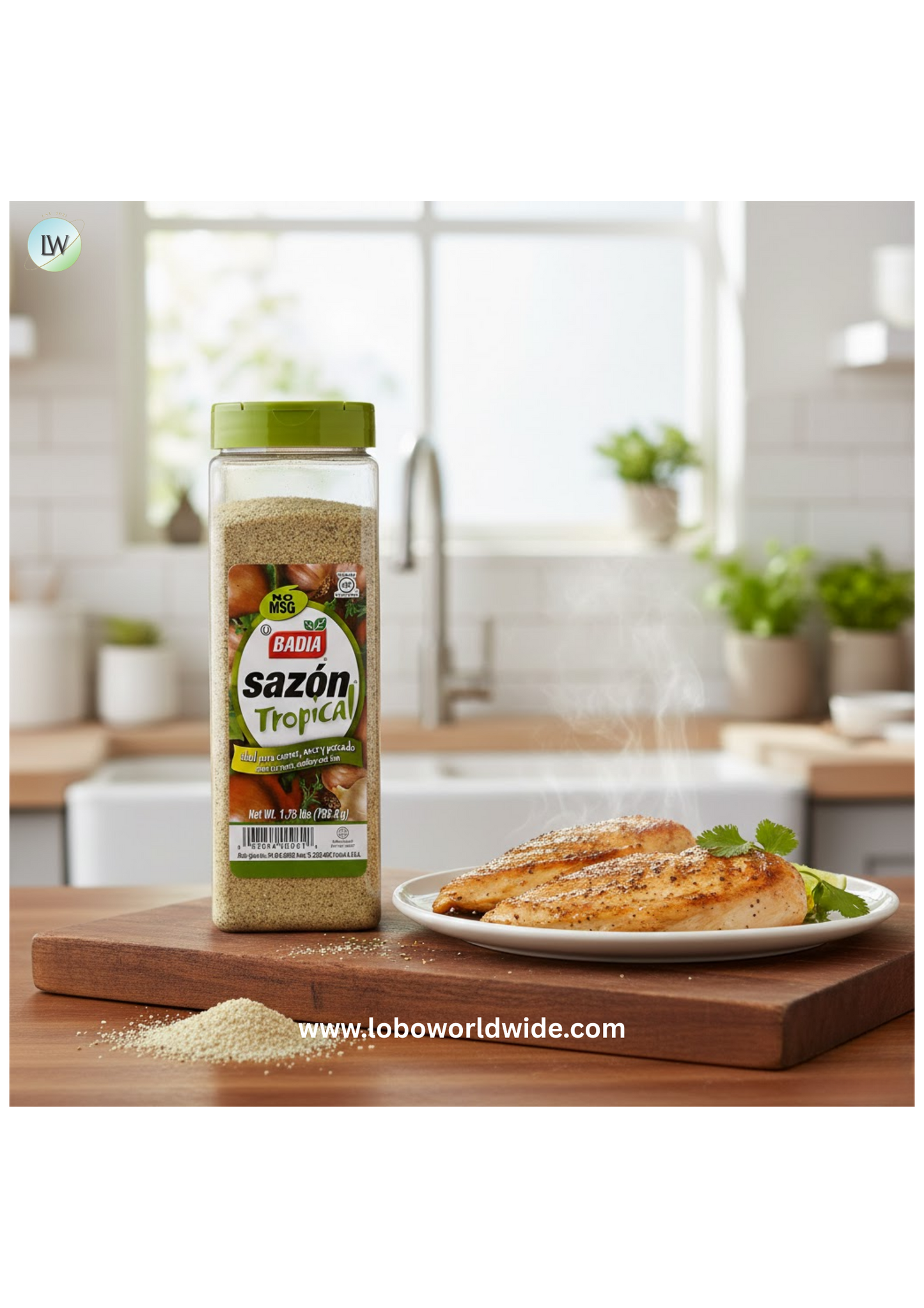 Badia Sazon Tropical Seasoning, 28 oz.