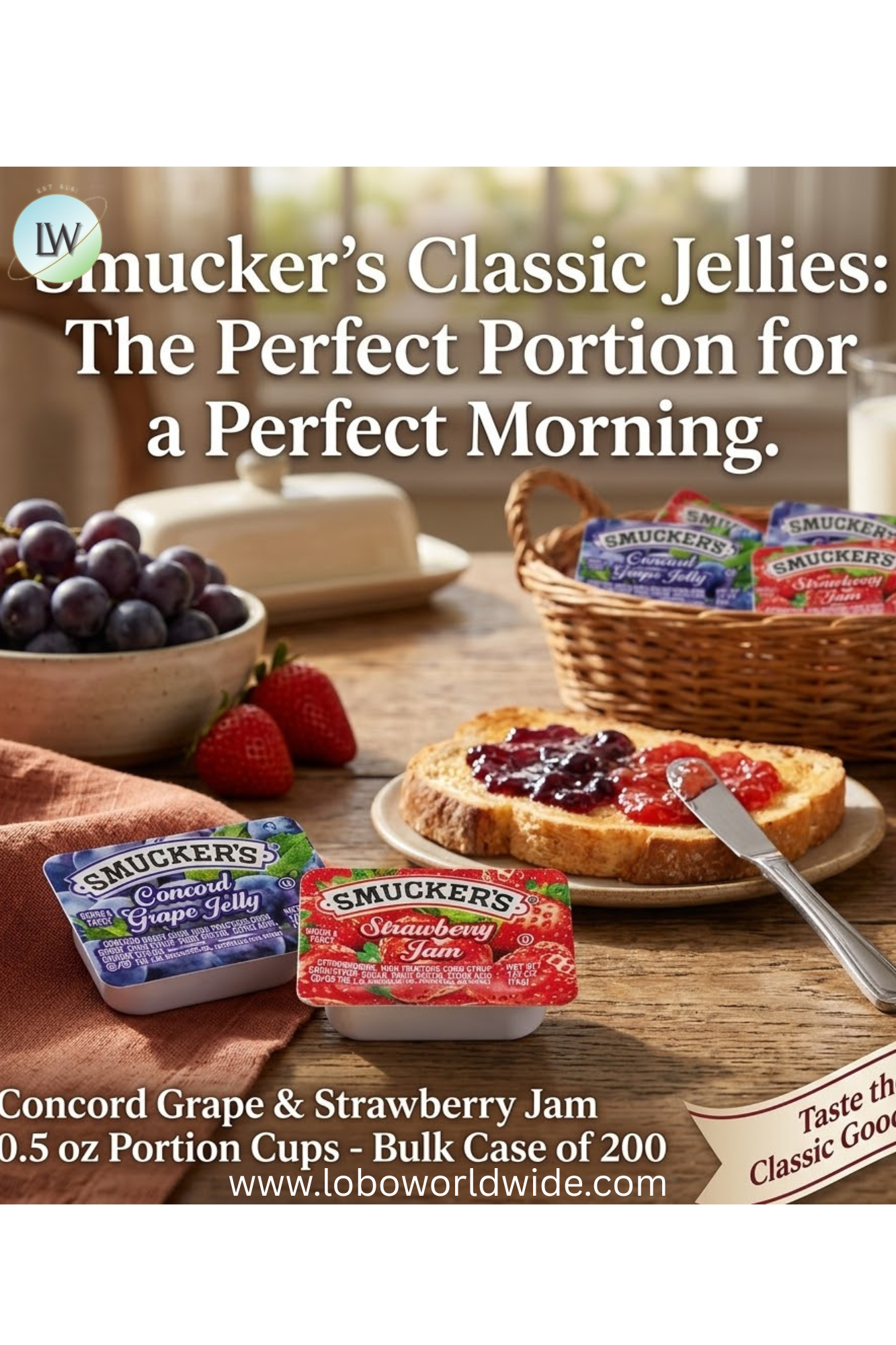 Smucker's Fruit Spreads 0.5 oz. Portion Cups - 200/Case