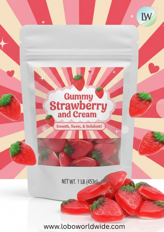Gummy Strawberry and Cream(Various Sizes)