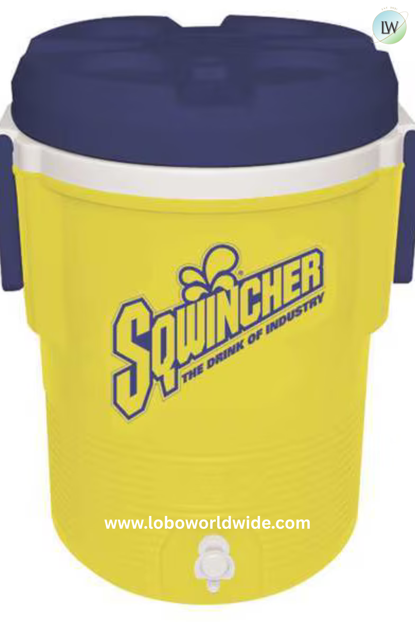 Sqwincher Cooler, Plastic, 5 gal., 13-1/2 in Diameter