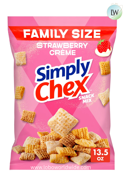 Chex simply Strawberry Crème Flavored Snack Mix, Family Size, 13.5 oz (Various Sizes)