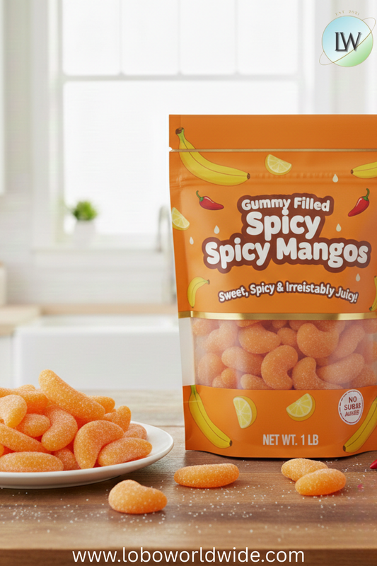 Gummy Filled Spicy Mangos (Various Sizes)