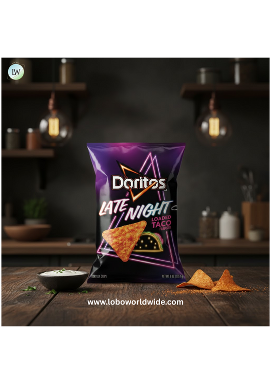 Doritos Tortilla Chips Late Night Loaded Taco, 9 oz Bag