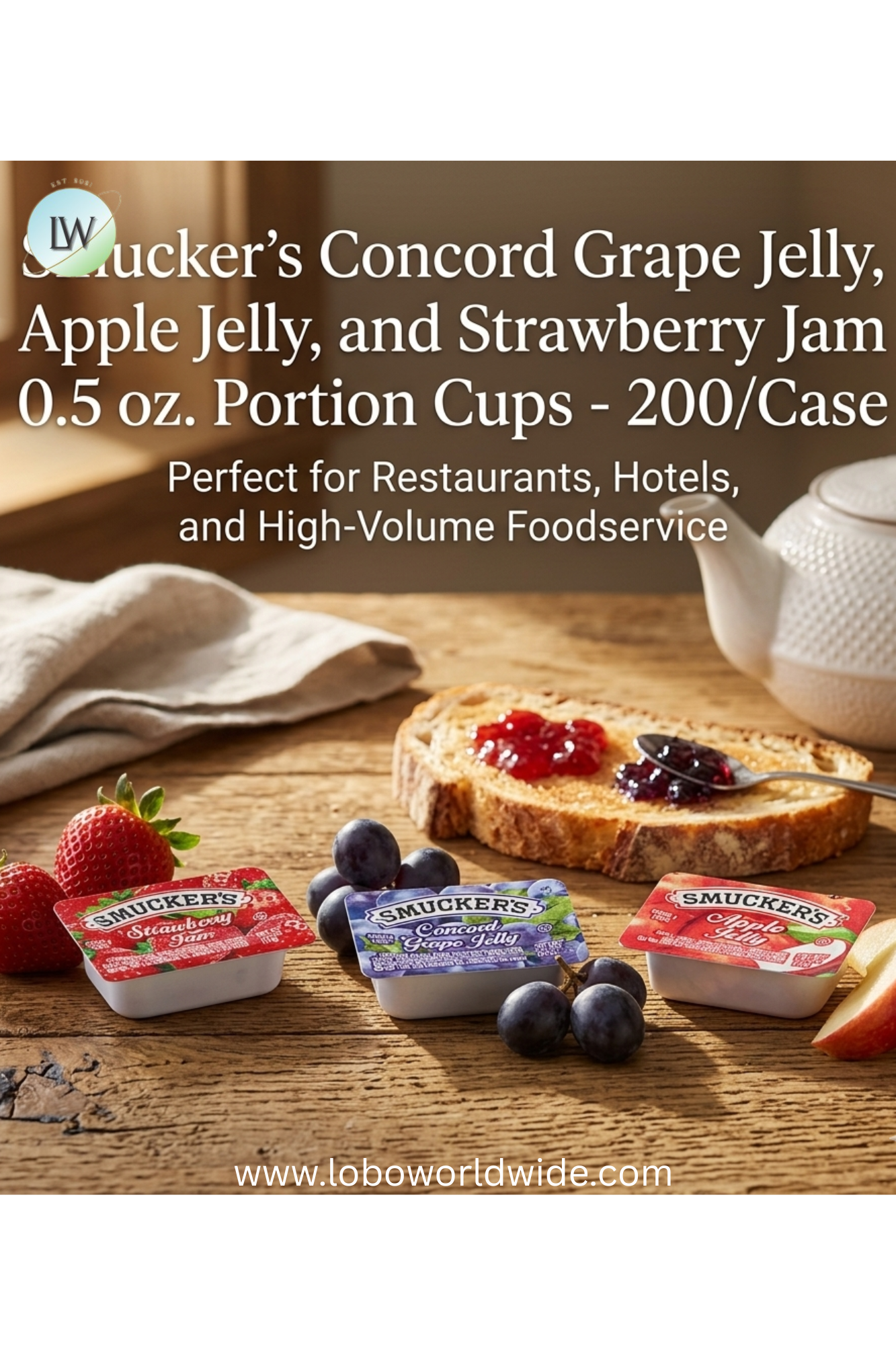 Smucker's Fruit Spreads 0.5 oz. Portion Cups - 200/Case