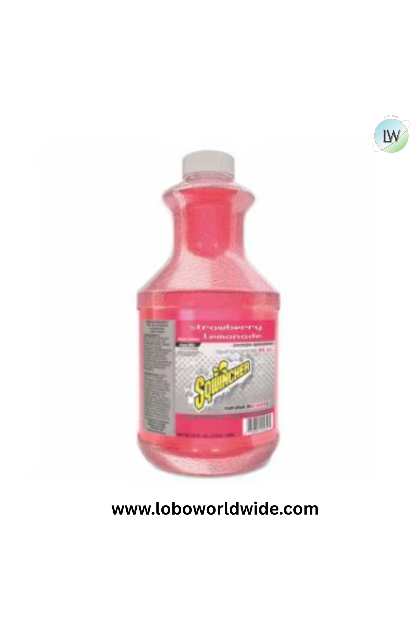 Sqwincher Liquid Concentrate, 64 oz, Bottle, Yields 5 gal, Strawberry Lemonade, 6 per case