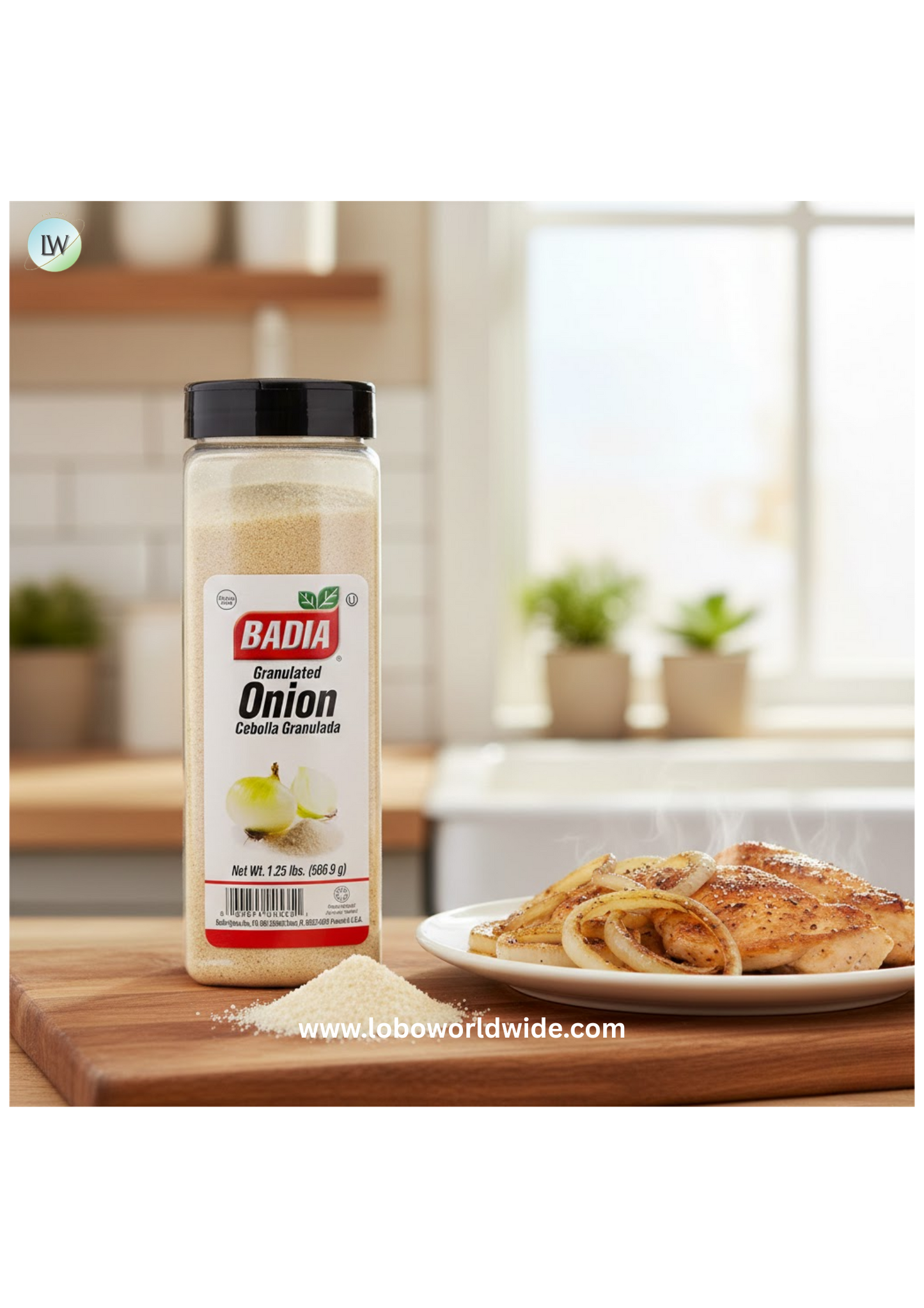 Badia Granulated Onion Seasoning, 20 oz.