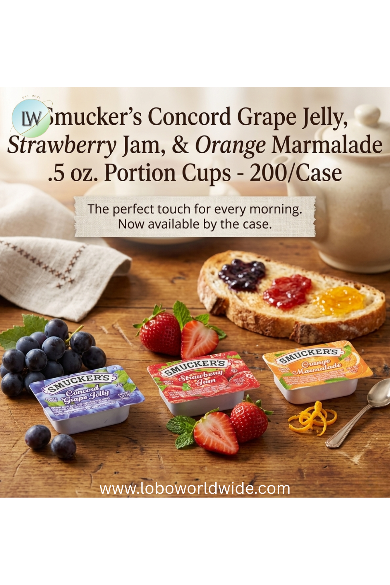 Smucker's Fruit Spreads 0.5 oz. Portion Cups - 200/Case