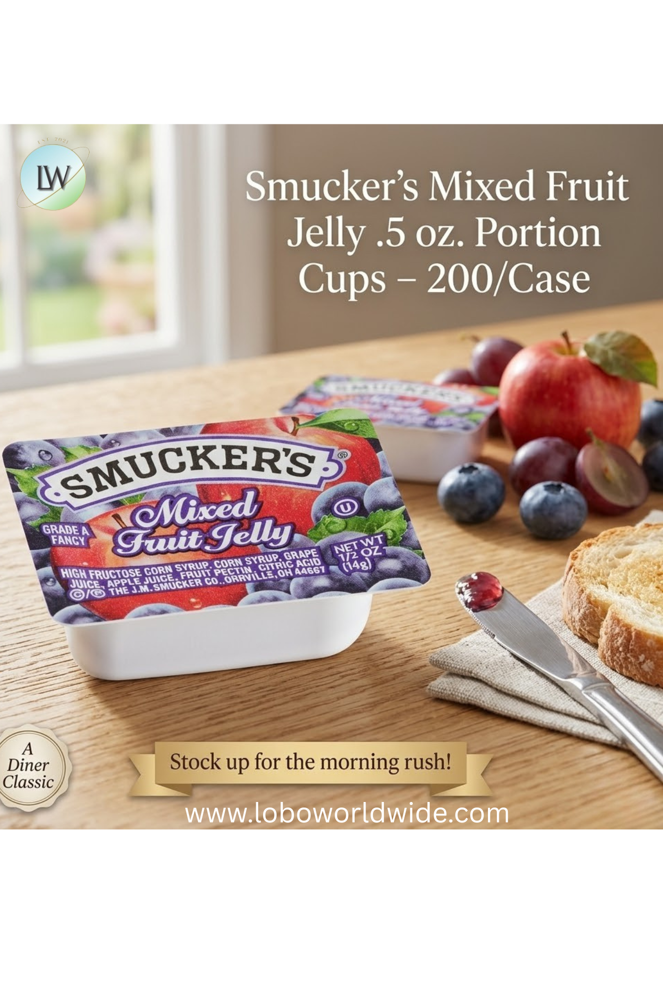 Smucker's Fruit Spreads 0.5 oz. Portion Cups - 200/Case