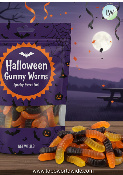 Halloween Gummy Worms(Various Sizes)