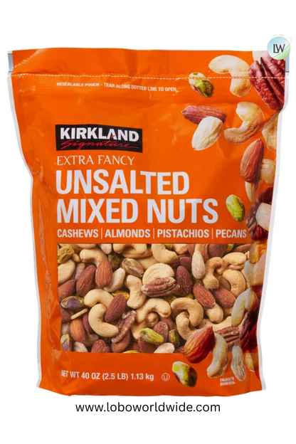 Kirkland Signature Extra Fancy Mixed Nuts, Unsalted, 2.5 lbs